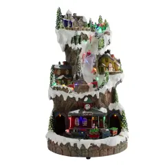 Northlight 15" LED lighted and Animated Christmas Scene with Music Brown