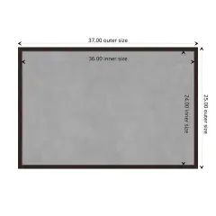 Carlisle Narrow Wood Framed Magnetic Board Carlisle Espresso
