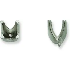 14K White Gold 4 Prong Round Center Head Setting 7mm