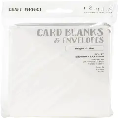 Craft Perfect Card Blanks 5"X7" 10/Pkg-Bright White