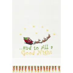 Good Night Beaded Guest Towel