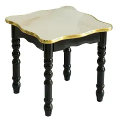 Versatile Square Wooden Side Table - Living Room Accent End Table with Rustic Charm, Sleek Design, and Storage Shelf for Modern Home Decor and Small Spaces White