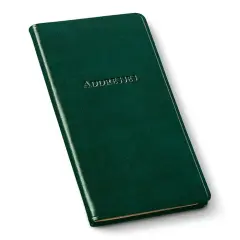 Gallery Leather Pocket Address Book - 6" x 3.25" Acadia Green