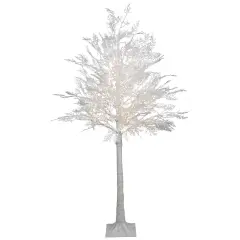 Northlight 5' LED Lighted White Lace Artificial Christmas Tree - Warm White Lights