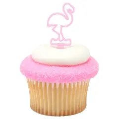 Pink Flamingos DecoPics&reg; Cupcake Decoration, 12ct