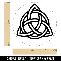 Celtic Triquetra Knot Outline Self-Inking Rubber Stamp for Stamping Crafting Planners Purple