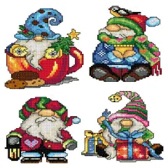 Christmas Gnomes Counted Cross-Stitch Kit
