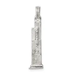 Sterling Silver Empire State Building Charm New York NY Jewerly 24mm x 7mm