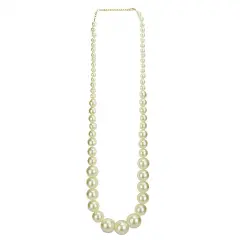Allstate 18.75" White Elegance Pearl Beaded Necklace Accessory