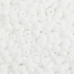 John Bead 8/0 Opaque Czech Glass Seed Beads, 500g White