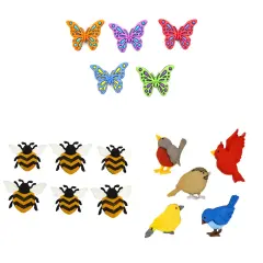 Dress it Up Buttons Nature Embellishment Assortment 16 pieces