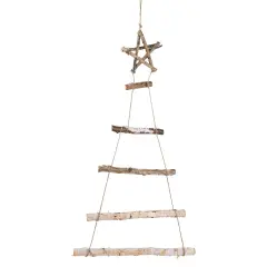 Northlight 34" Natural Twig Tree with Star Wall Hanging Christmas Decoration Brown