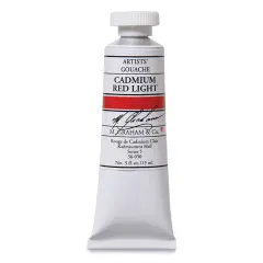 M. Graham Artists' Gouache - Cadmium Red Light, 15 ml tube