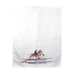 Betsy Drake Brown Walking Horse Beach Towel Multicolor