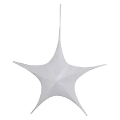 Northlight Tinsel Foldable Glitter Christmas Star Outdoor Decoration - 30" - White