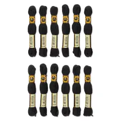 DMC Tapestry Wool - Ebony, 8 m, Set of 12