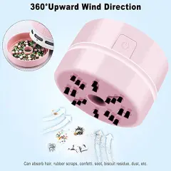 Diamond Painting Tools - Hand-Held Vacuum Cleaner and Accessories for Diamond Painting Enthusiasts (Pink)