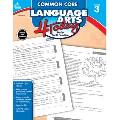 Carson Dellosa Common Core Language Arts 4 Today 3rd Grade Workbook, 40 Weeks of Reproducible Activities, Spelling, Grammar ELA Skills Practice, Weekly Assessments, Classroom or Homeschool Curriculum