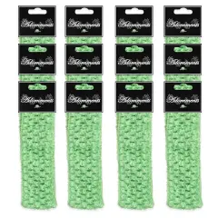 Pack of 12 Crochet Stretch Headbands Mint Green