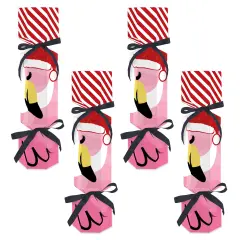 Big Dot of Happiness Flamingle Bells No Snap Tropical Christmas Party Table Favors DIY Cracker Boxes Set of 12
