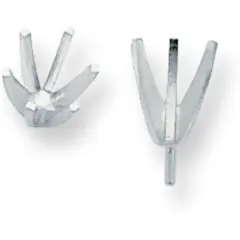 14K White Gold 6 Prong Round Peg High Setting 5.2mm