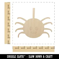 Cute Spider Unfinished Wood Shape Piece Cutout for DIY Craft Projects