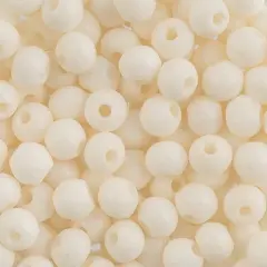 John Bead 4mm Round Natural Bone Beads, 200pcs White