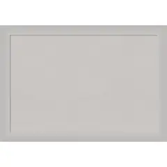 Low Luster Silver Wood Framed Corkboard, Grey Cork