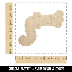 Fire Hose Firefighter with Water Unfinished Wood Shape Piece Cutout for DIY Craft Projects
