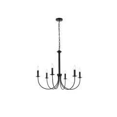 Brielle 6 lights pendant in black