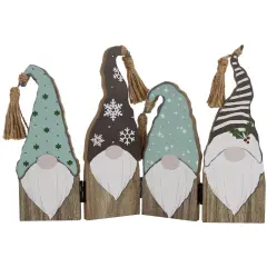 Northlight Wooden Gnomes Hinged Christmas Decoration - 10.75" Brown