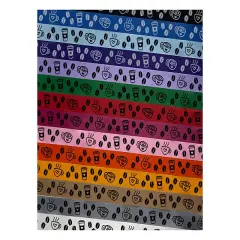 Coffee Beans and Coffee Cups Border Satin Ribbon for Bows Gift Wrapping - 1" - 3 Yards Lavender Ribbon