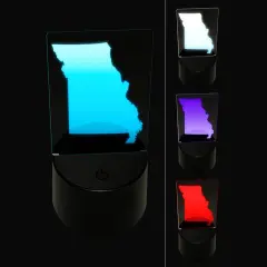 Missouri State Silhouette 3D Illusion LED Night Light Sign Nightstand Desk Lamp