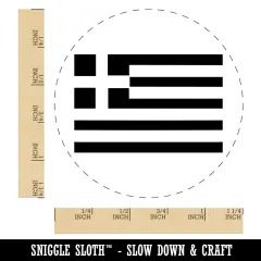 Greece Flag Rubber Stamp for Stamping Crafting Planners