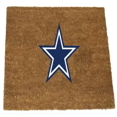 The Memory Company NFL Dallas Cowboys Logo Rectangular Coir Door Mat 29.5" x 19.5" Brown