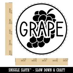 Grape Text with Image Flavor Scent Rubber Stamp for Stamping Crafting Planners