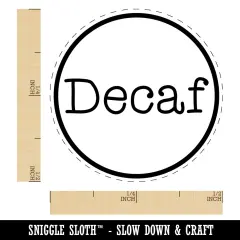 Decaf Coffee Label Self-Inking Rubber Stamp for Stamping Crafting Planners Orange