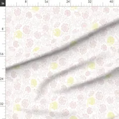 Various Fabrics by the Yard or Fat Quarter Flowers Leaves Floral Spring Woodblock Garden Custom Printed Fabric by Spoonflower