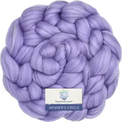 100% Superfine Merino Fiber: Winner's Circle. Soft Combed Top Roving Color Blend for Spinning, Felting, Weaving Lavender Field