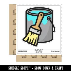 Paint Can with Brush Waterproof Vinyl Phone Tablet Laptop Water Bottle Sticker Set - 5 Pack