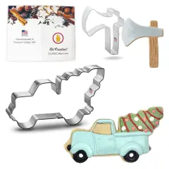 CookieCutter.Com Mom, We Got A Tree! Cookie Cutter Set - 2 Pieces - 5 in Truck with Tree, 2.25 in Axe