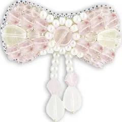 BP-174C Beadwork kit for creating brooch Crystal Art "Small girl-flirt"