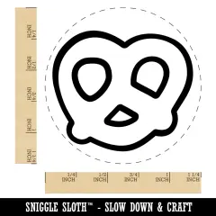 German Pretzel Outline Rubber Stamp for Stamping Crafting Planners