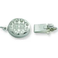 Sterling Silver Beads Clasp 9.9mm