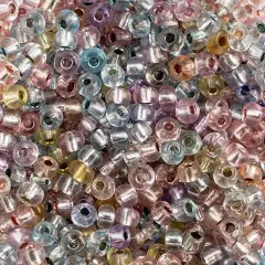 John Bead 6/0 Silver Lined Czech Glass Seed Beads, 500g Light Multi Mix