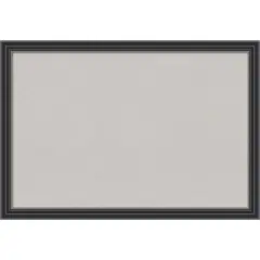Stylish Black Wood Framed Corkboard, Grey Cork