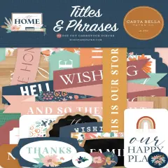 Carta Bella Cardstock Ephemera-Titles & Phrases, At Home