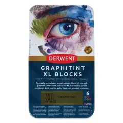 Derwent Graphitint XL Blocks - Assorted, Set of 6