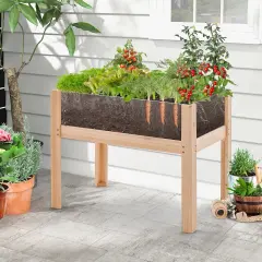 30 Inch Wooden Raised Garden Bed-s