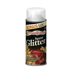 CC Christmas Decor Decorating Magic Silver Glitter Christmas Spray - 6 Ounces